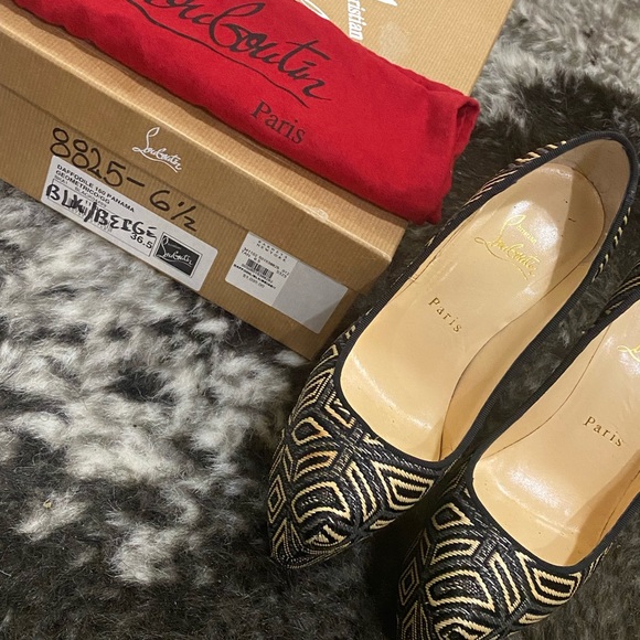 Christian Louboutin Paris Daffodile 160 Panama Geometric/GG 36.5. - Picture 2 of 5